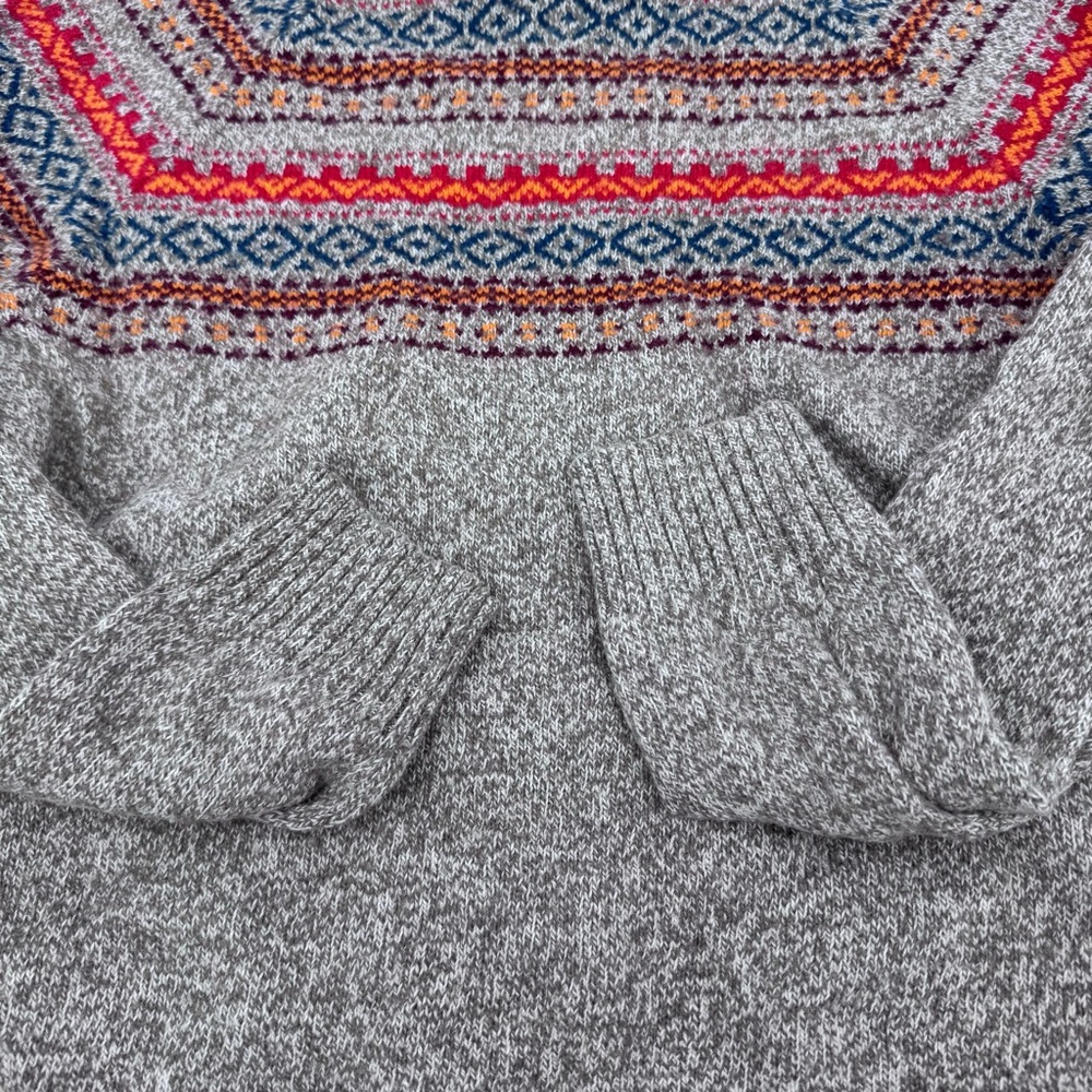 O’Hanlon Mills Fair Isle Sweater Wool Blend Nordic Knit Gray Women’s M - Picture 10 of 10